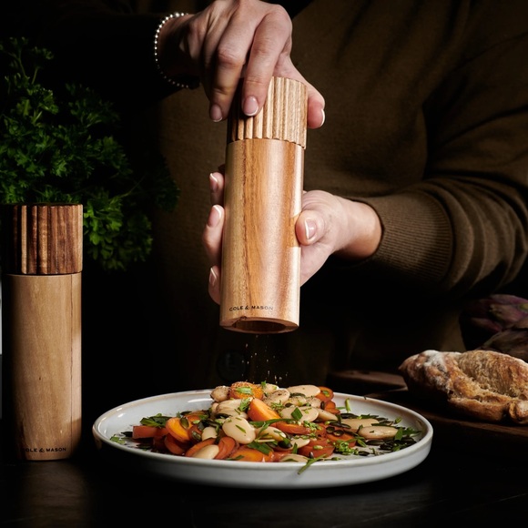 NIB Cole & Mason Galloway Acacia Salt and Pepper Mill Gift Set 7" - Picture 1 of 12